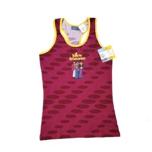 The Beatles Women's Yellow Submarine Burgandy Yellow Tank Top Small